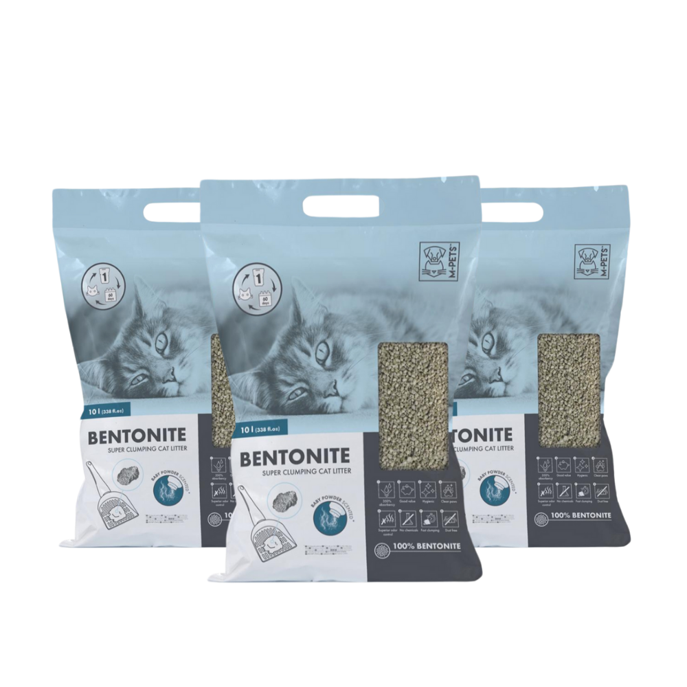 M-PETS Super Clumping Cat Litter (3 x 10kgs Scented/Unscented)