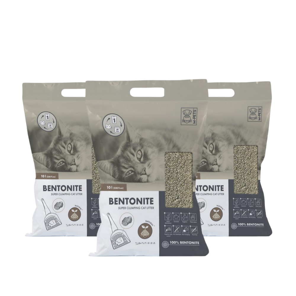 M-PETS Super Clumping Cat Litter (3 x 10kgs Scented/Unscented)