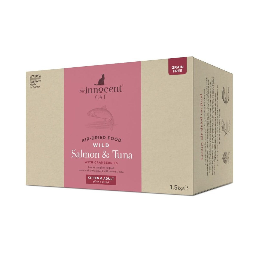 THE INNOCENT CAT Air Dried Salmon & Tuna With Cranberry Kitten & Adult Cat Dry Food ( 1.5 kgs)