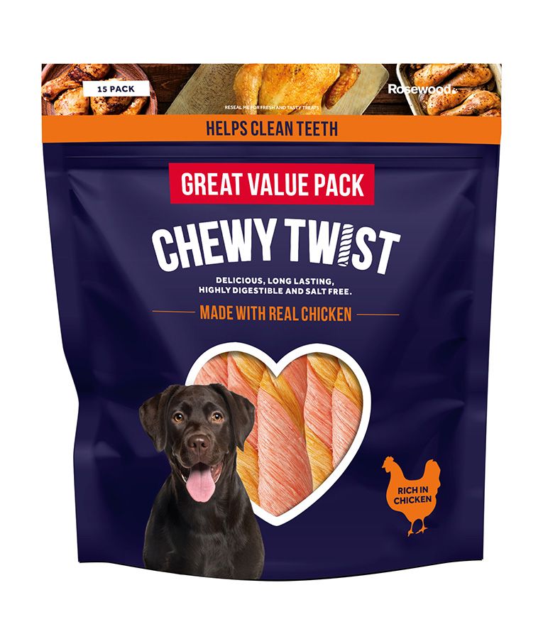 ROSEWOOD Chewy Twists Dog Treats With Chicken