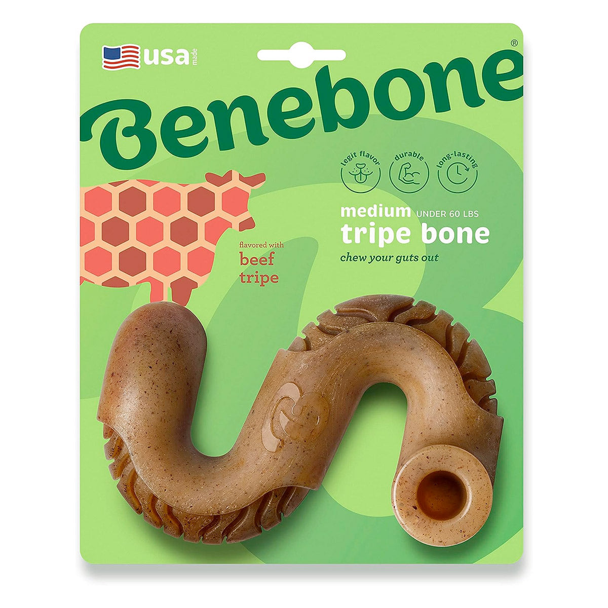 BENEBONE Tripe Bone Dog Chew Toy (Beef)