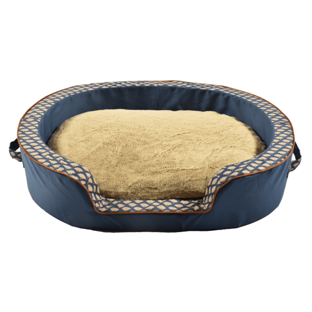 BOBBY Geisha Basket Bed ( Blue / Taupe Color)