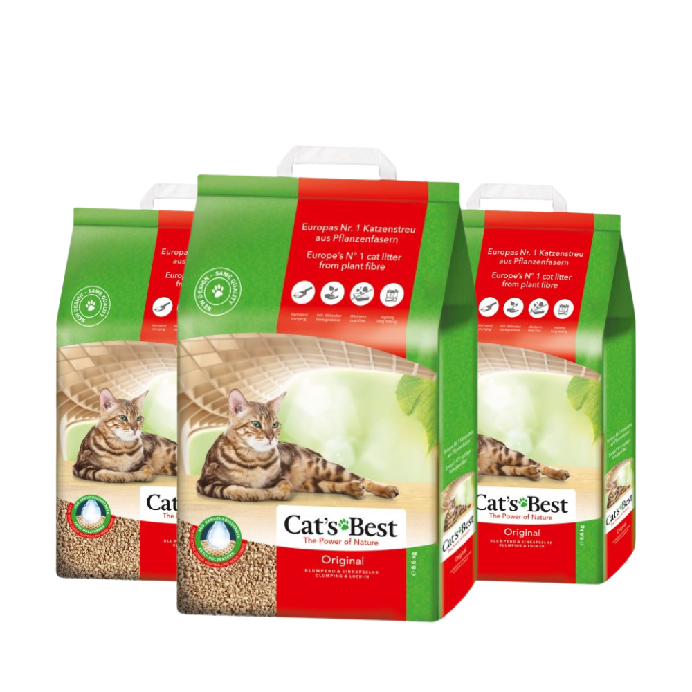 CAT'S BEST Organic Cat Litter (3 x 8.6kgs)