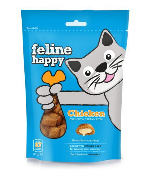 FELINE HAPPY Cat Treats 60gr (Various Flavors)