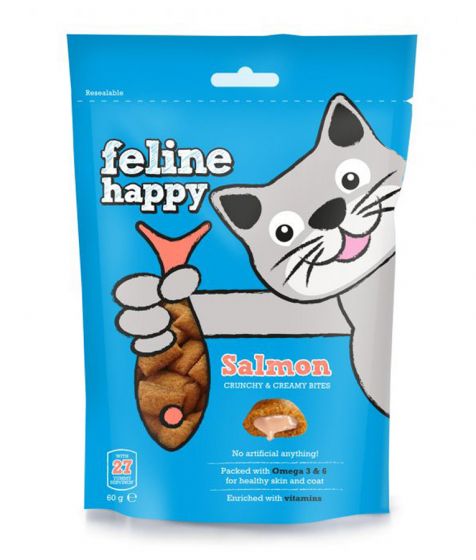 FELINE HAPPY Cat Treats 60gr (Various Flavors)