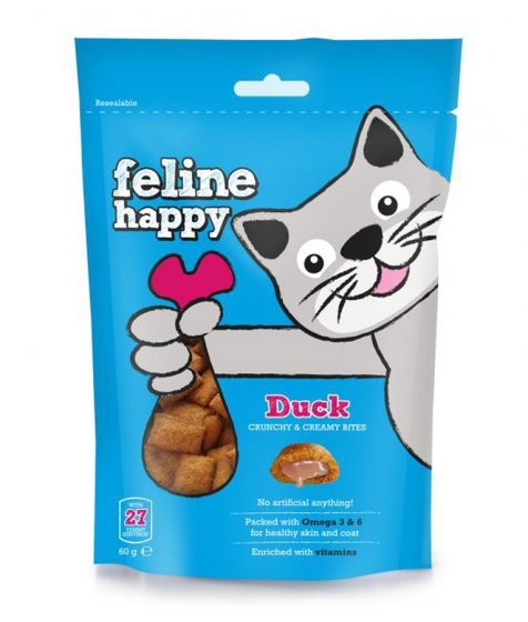 FELINE HAPPY Cat Treats 60gr (Various Flavors)