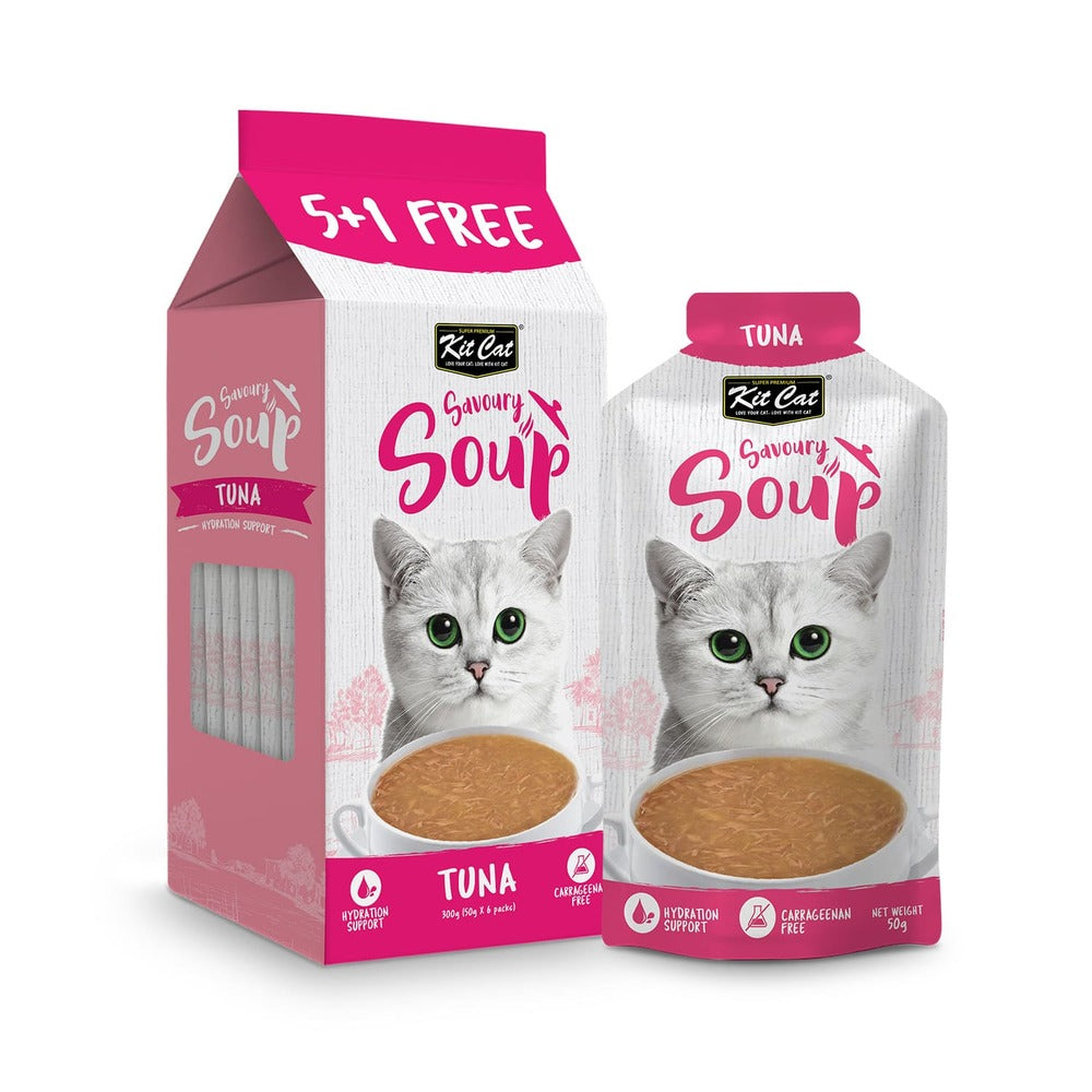 KIT CAT Savoury Soup Treat Sachets (6x 50 gr Various Flavours)