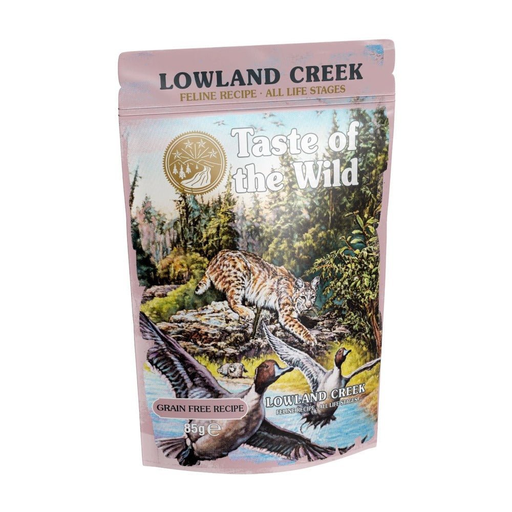TASTE OF THE WILD Lowland Creek Chunks In Gravy Cat Wet Food Pouch ( 85 gr)