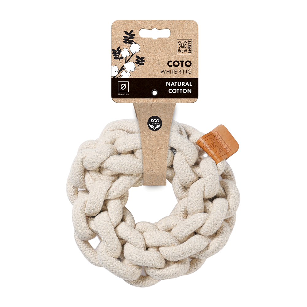 M-PETS Coto Ring Dog Toy (Black/White)