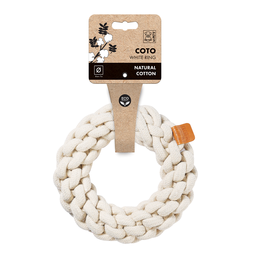 M-PETS Coto Ring Dog Toy (Black/White)