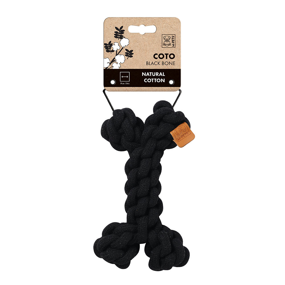 M-PETS Coto Bone Dog Toy (Black/White)