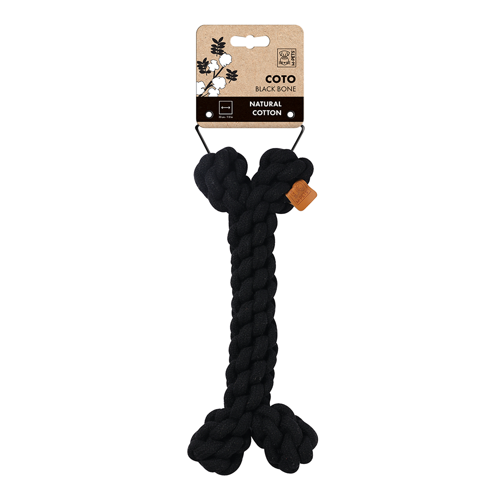 M-PETS Coto Bone Dog Toy (Black/White)