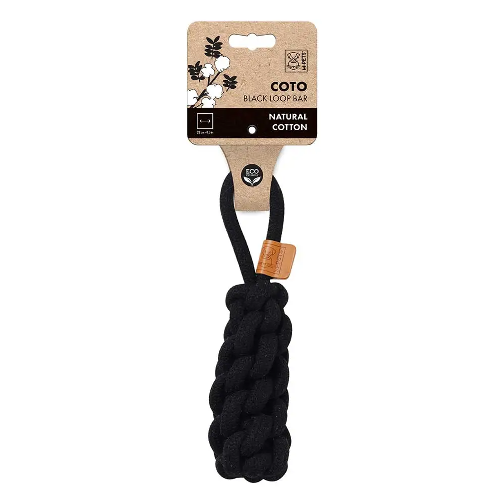 M-PETS Coto Loop Bar Dog Toy (Black/White)