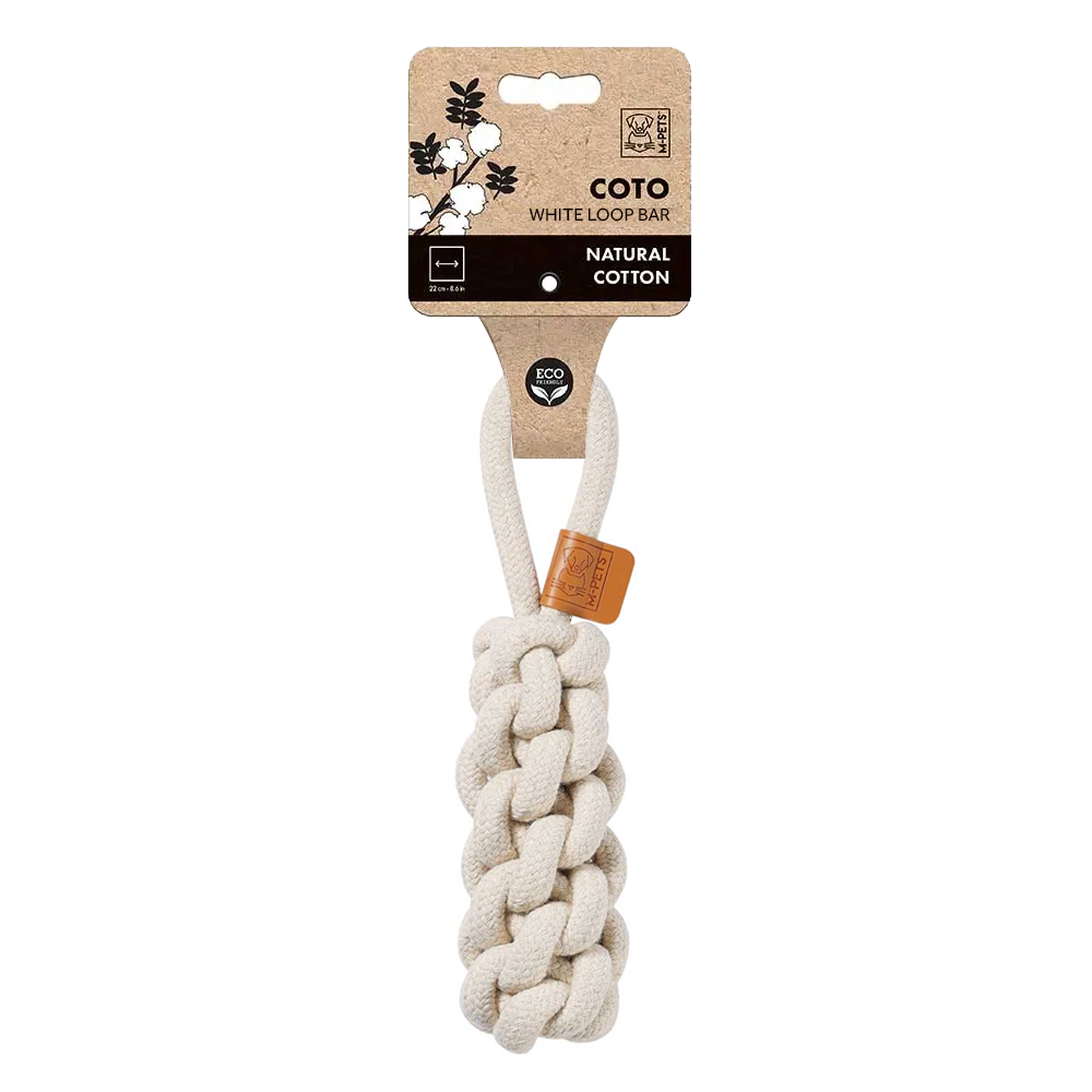 M-PETS Coto Loop Bar Dog Toy (Black/White)