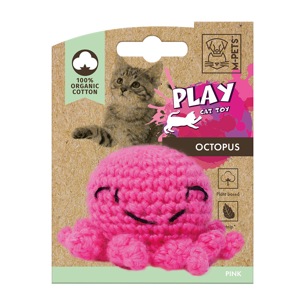 M-PETS Organic Cotton Octopus Cat Toy ( Various Colours)