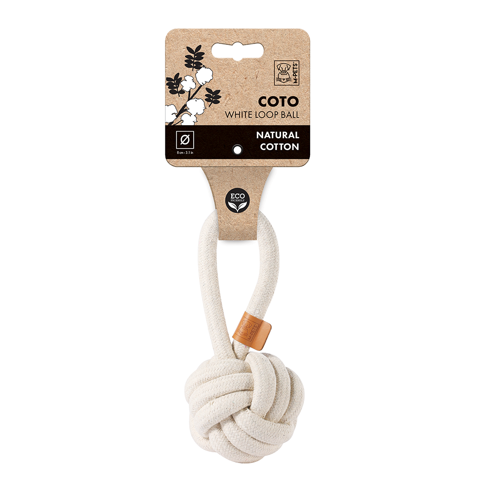 M-PETS Coto Loop Ball Dog Toy (Black/White)