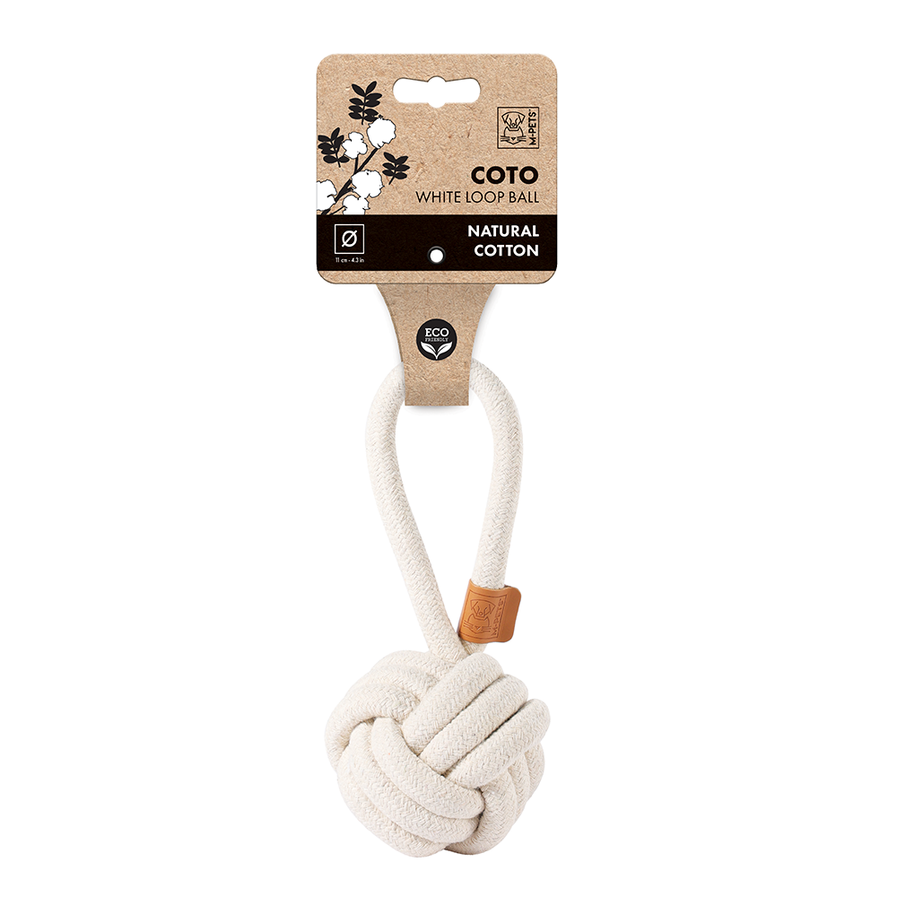 M-PETS Coto Loop Ball Dog Toy (Black/White)