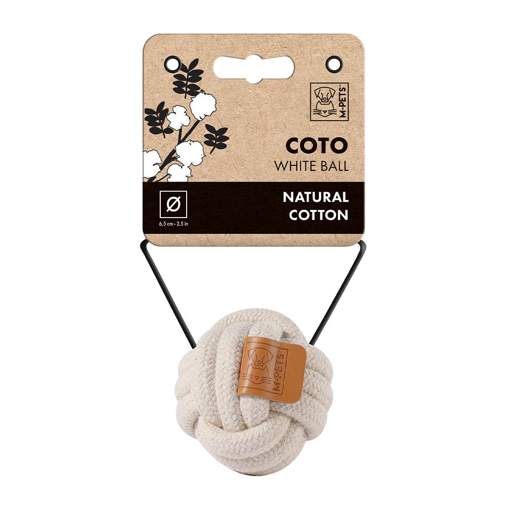 M-PETS Coto Ball Dog Toy (Black/White)