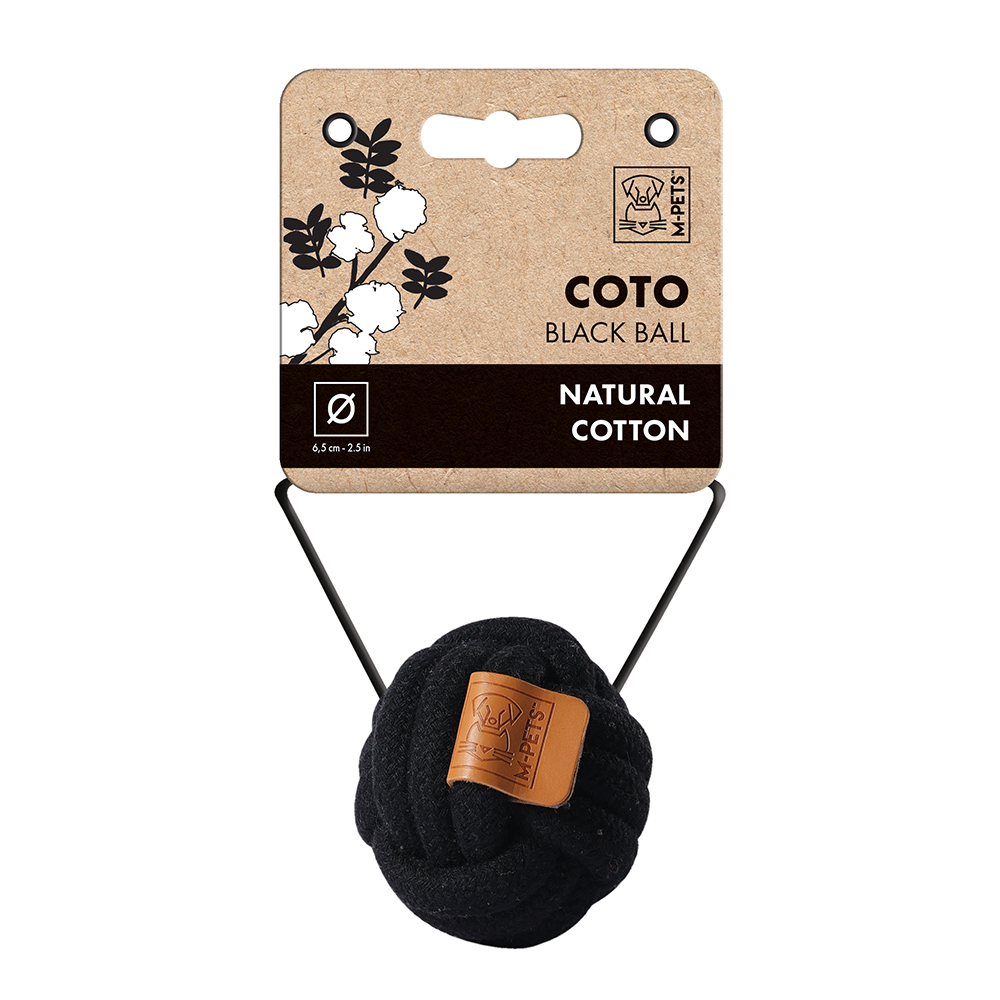 M-PETS Coto Ball Dog Toy (Black/White)