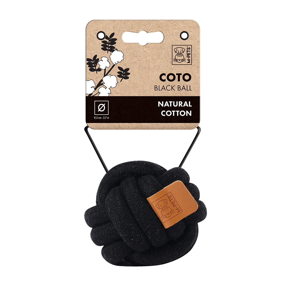 M-PETS Coto Ball Dog Toy (Black/White)