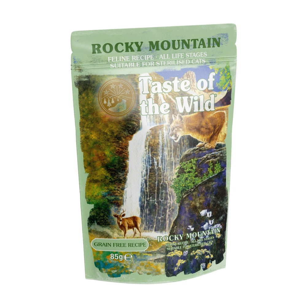 TASTE OF THE WILD Rocky Mountain Chunks In Gravy Cat Wet Food Pouch ( 85 gr)