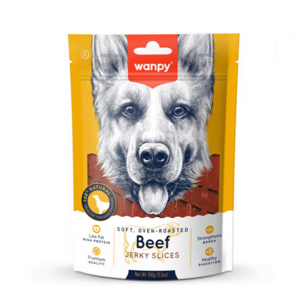 WANPY Soft Jerky Slices Dog Treats (Various Flavours 100 gr)