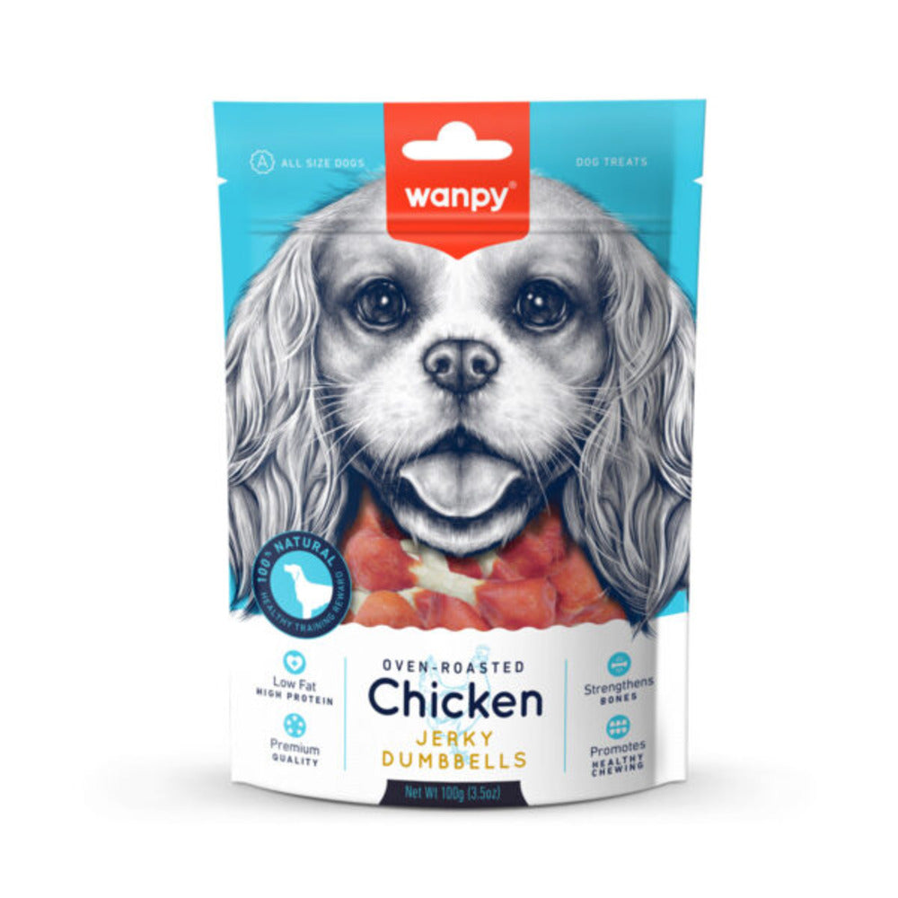 WANPY Chicken Jerky Dumbbells Dog Treats (100gr)