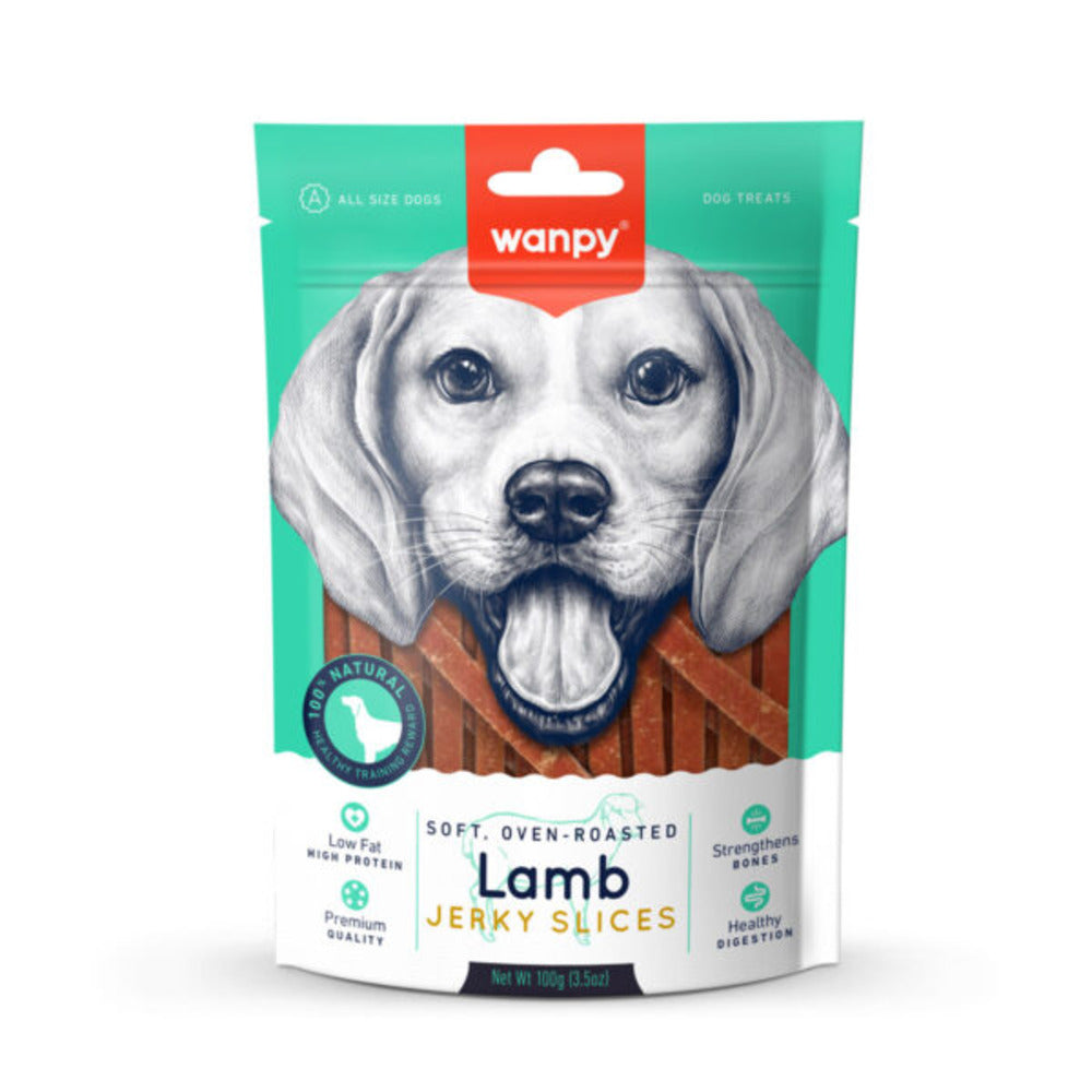 WANPY Soft Jerky Slices Dog Treats (Various Flavours 100 gr)