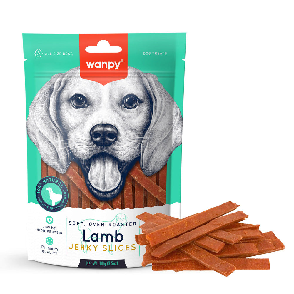 WANPY Soft Jerky Slices Dog Treats (Various Flavours 100 gr)