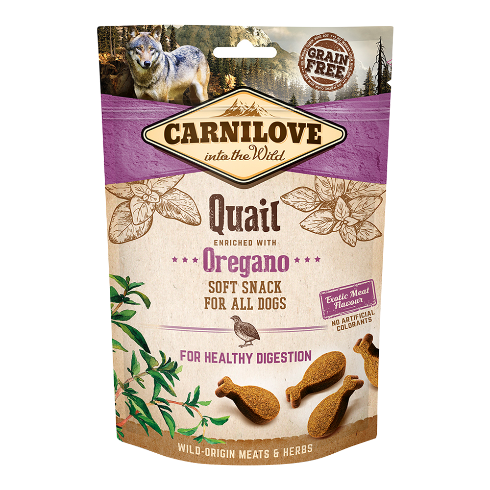 CARNILOVE Quail & Oregano Soft Snack For Dogs (200gr)