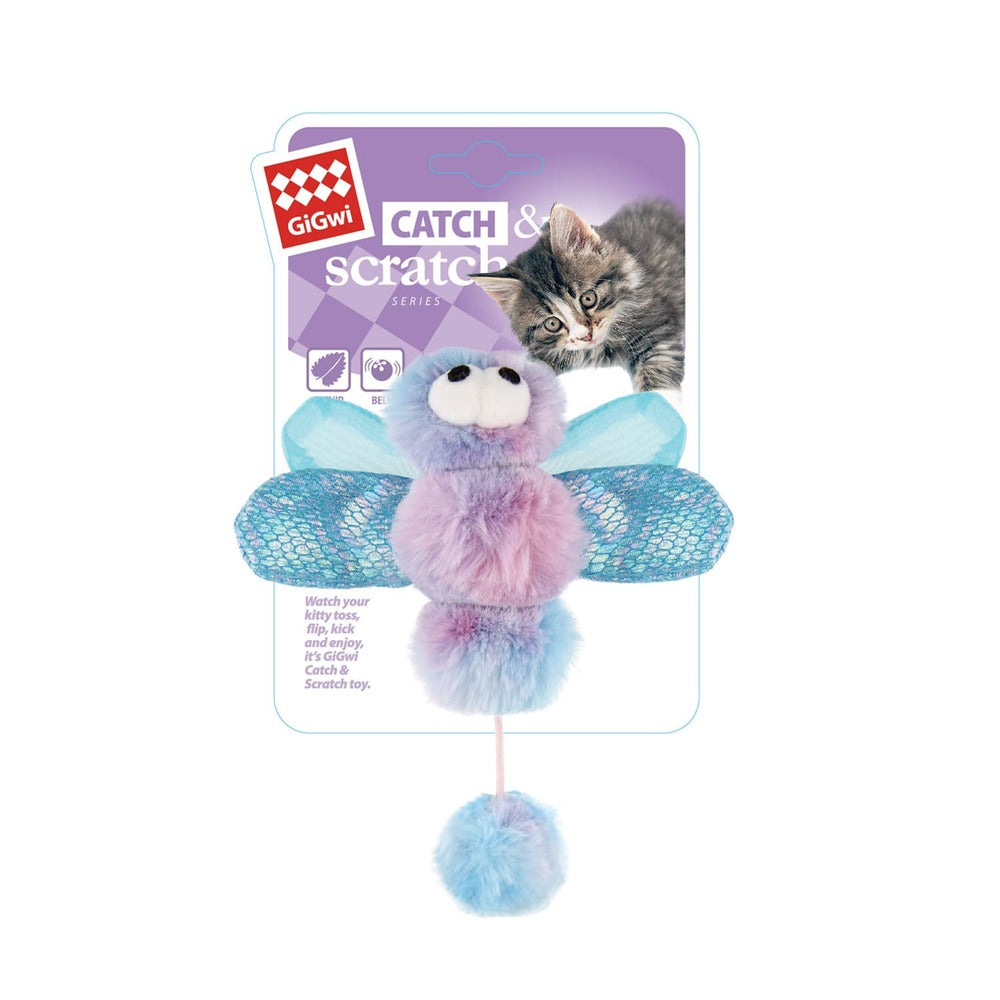 GIGWI Catch & Scratch Dragonfly Cat Toy