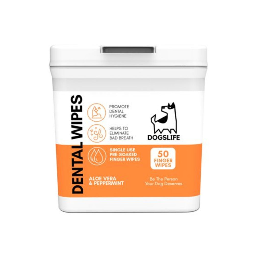 DOGSLIFE Dental Wipes With Aloe Vera (50pcs)