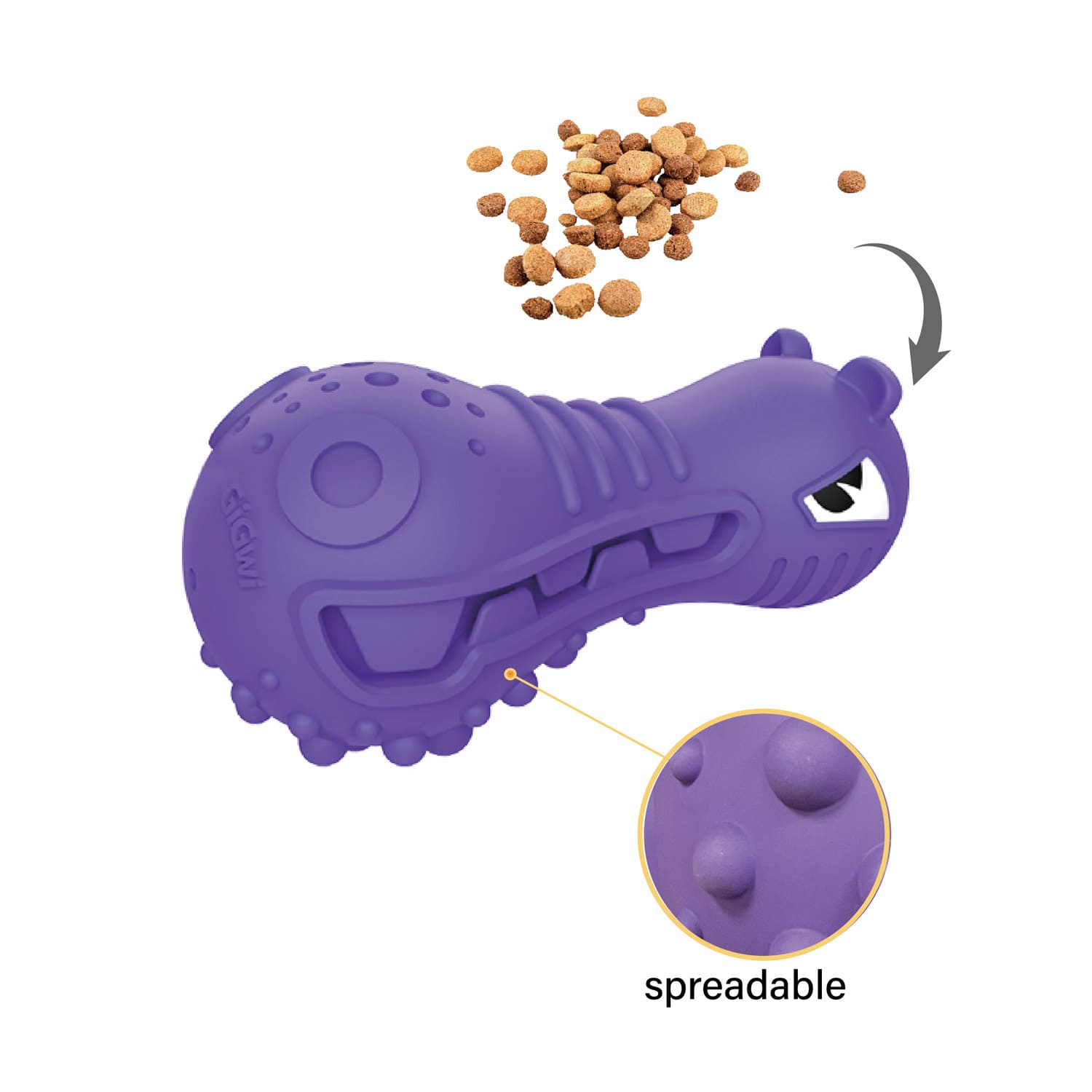 GIGWI Dumbbell Heads Hippp Squeak & Stuffable