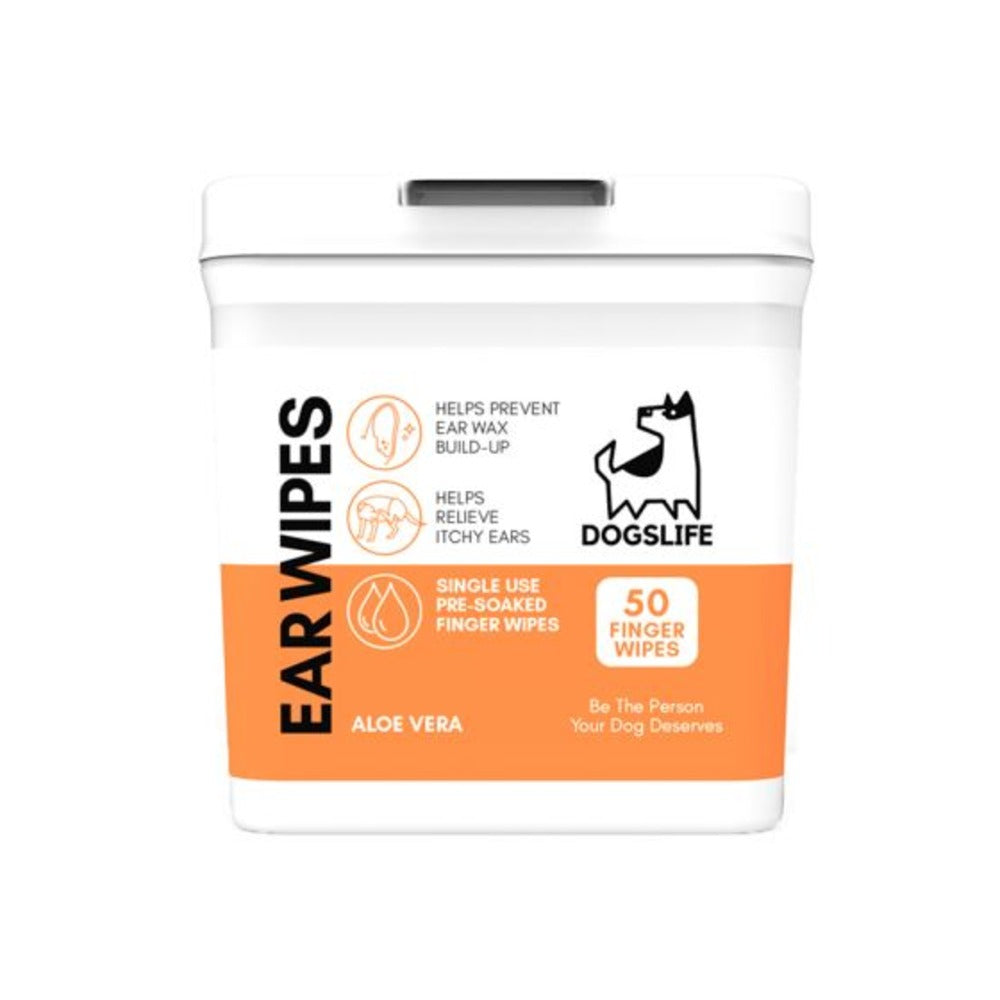 DOGSLIFE Ear Wipes With Aloe Vera (50pcs)