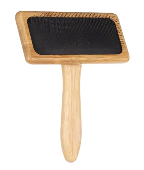 FLAMINGO Bamboo Slicker Smooth & Shiny Brush for Dogs