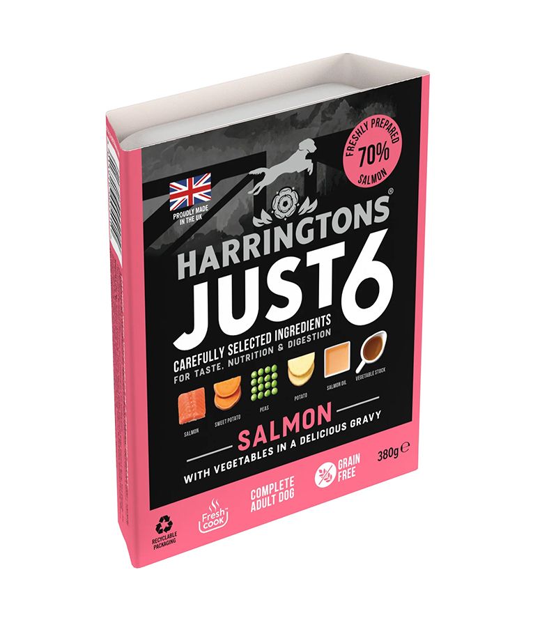 HARRINGTONS Just 6 Adult Dog Wet Food Various Salmon