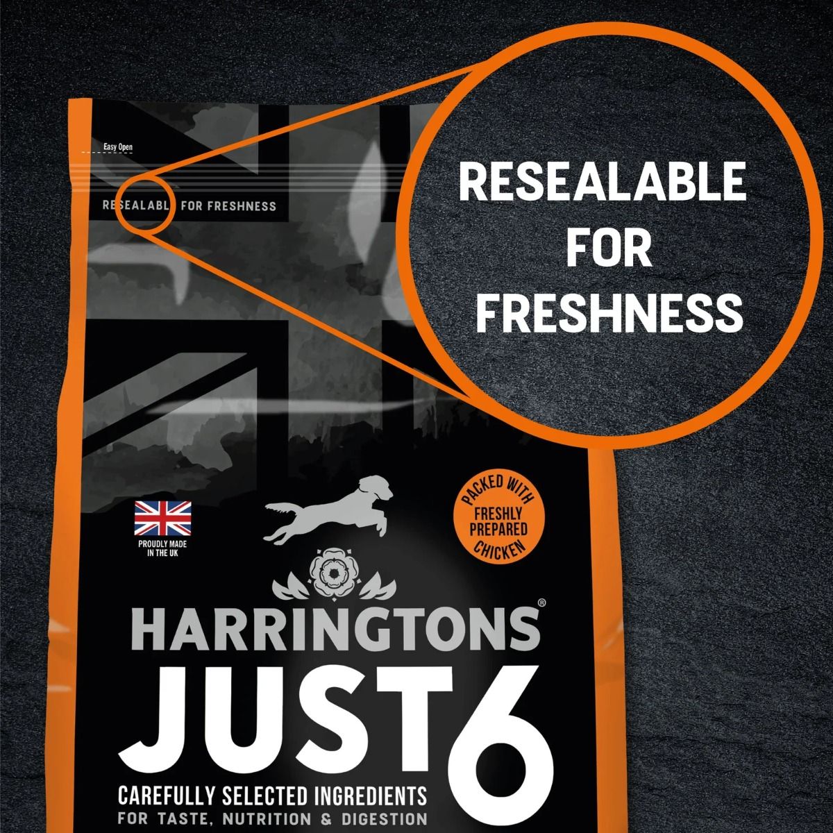 HARRINGTONS Just 6 Adult Dog Dry Food Chicken