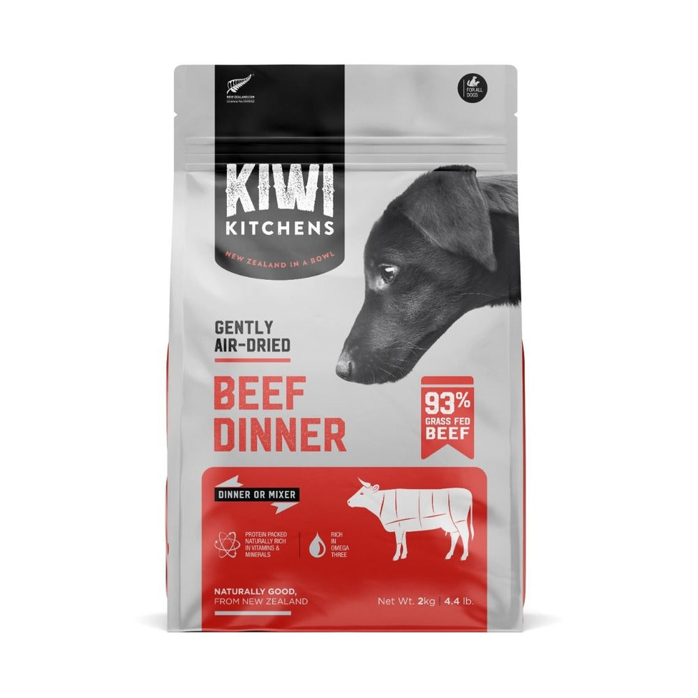 KIWI KITCHENS Air Dried Adult Dog Dry Food Beef (2 kgs)