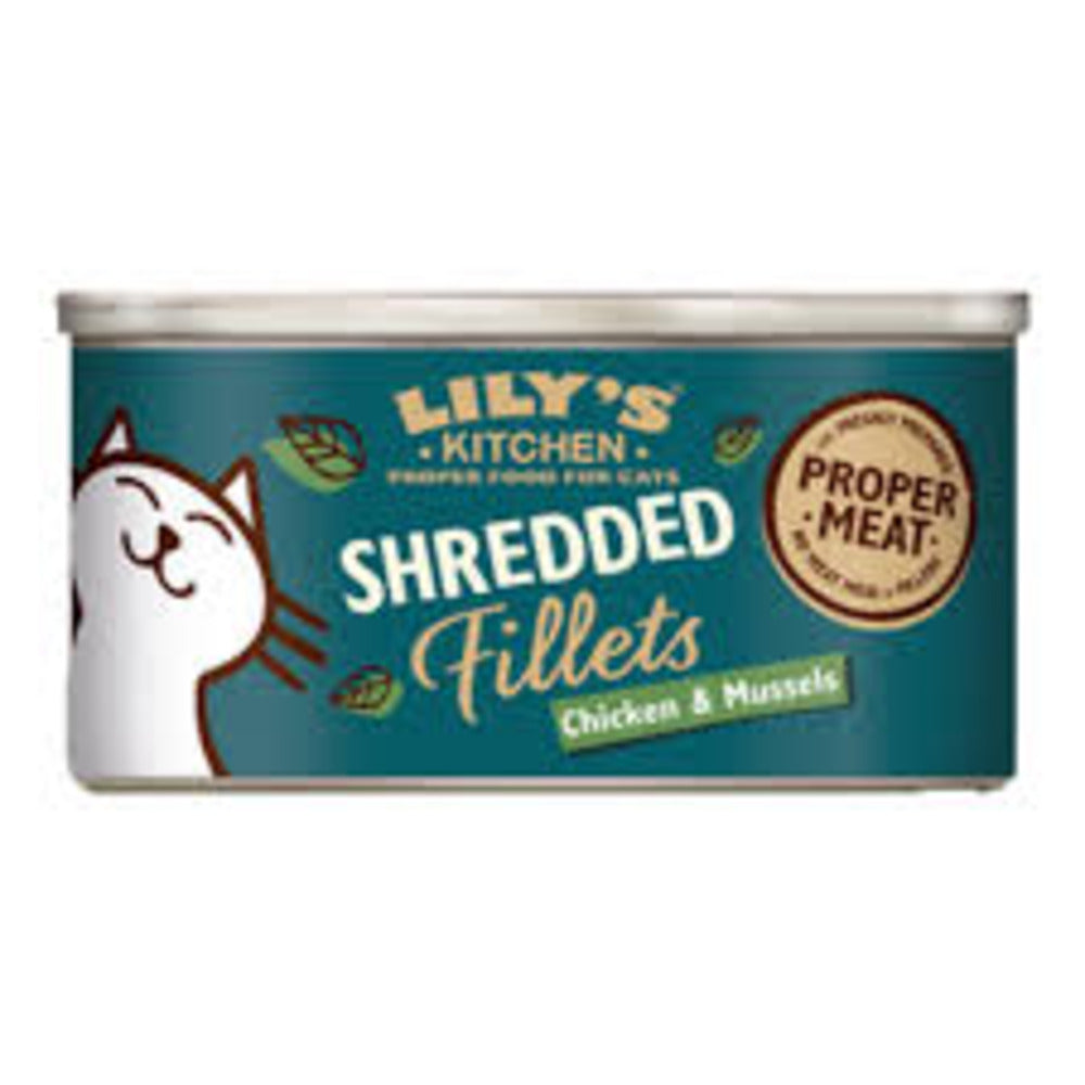 LILY'S KITCHEN Shredded Fillets Chicken & Mussels Adult Cat Wet Food (70 gr)