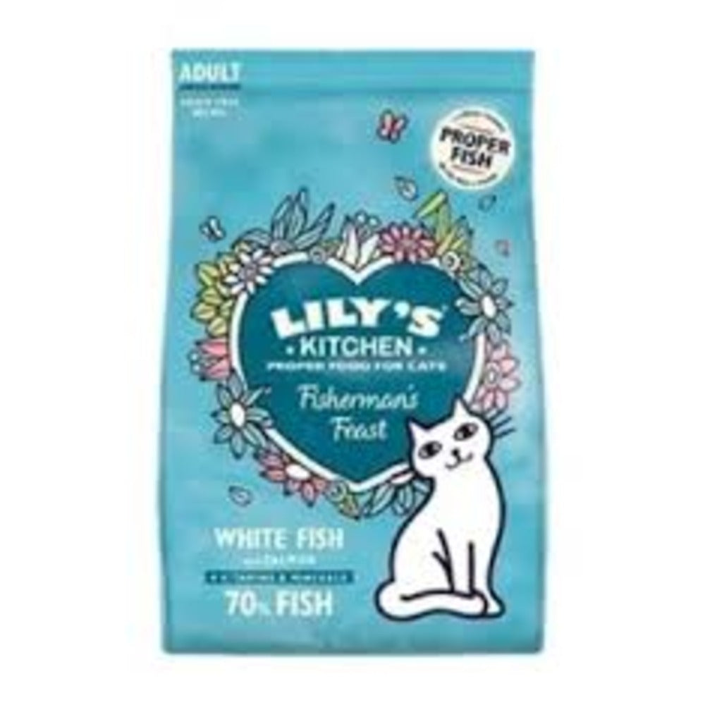 LILY'S KITCHEN Fisherman's Feast White Fish & Salmon Adult Cat Dry Food (2 Kgs)
