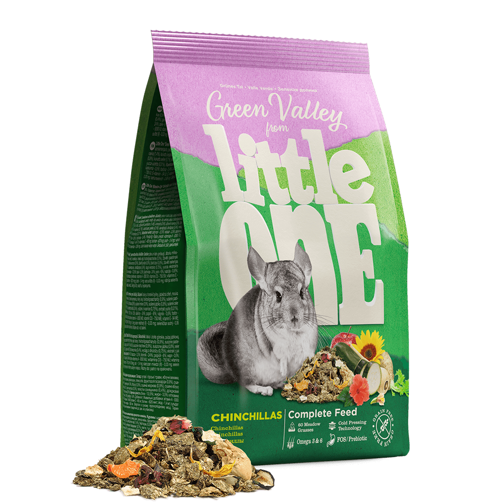 LITTLE ONE Green Valley Fibre Food for Chinchillas (750 gr)
