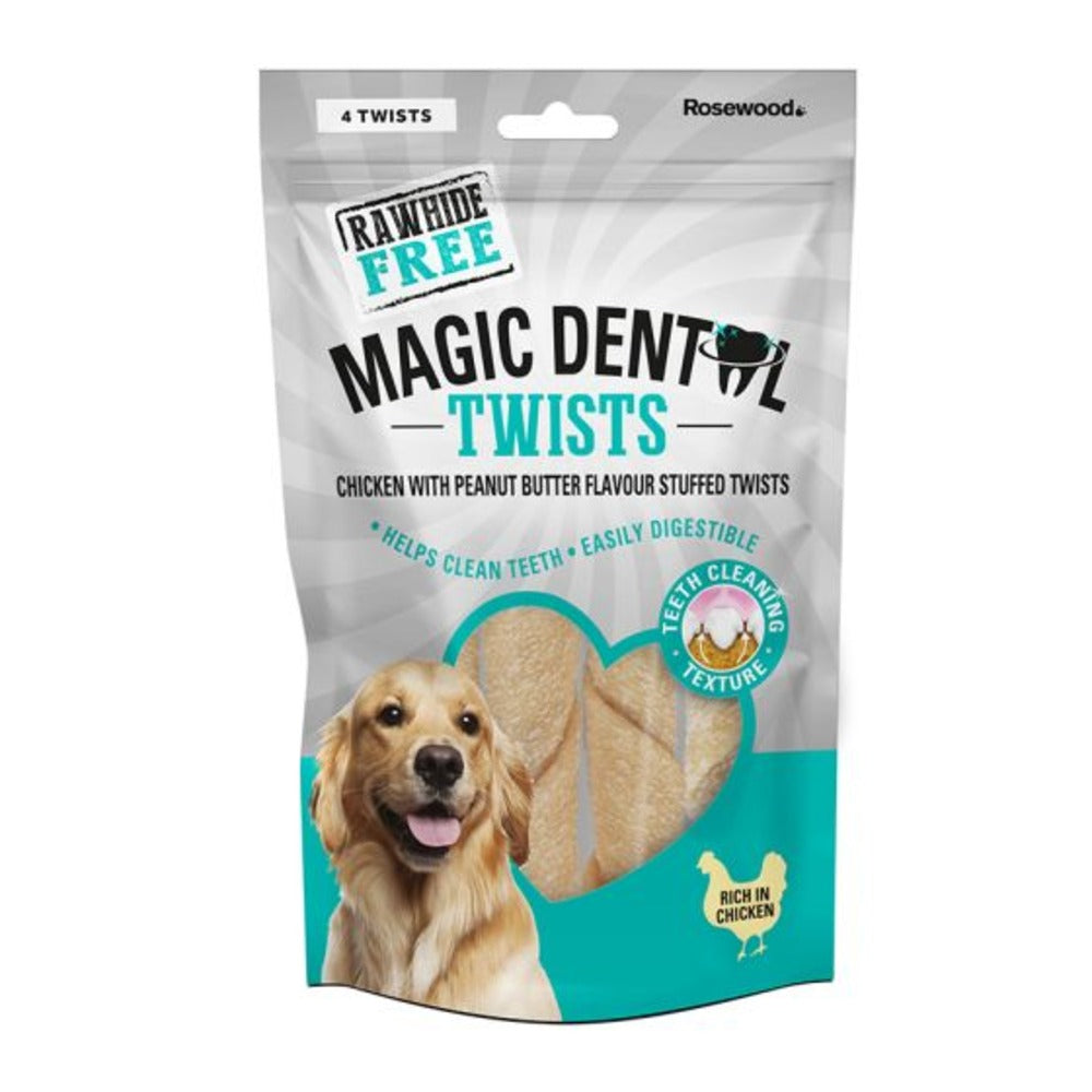 ROSEWOOD Dental Chicken Twists Dog Treats (120gr)