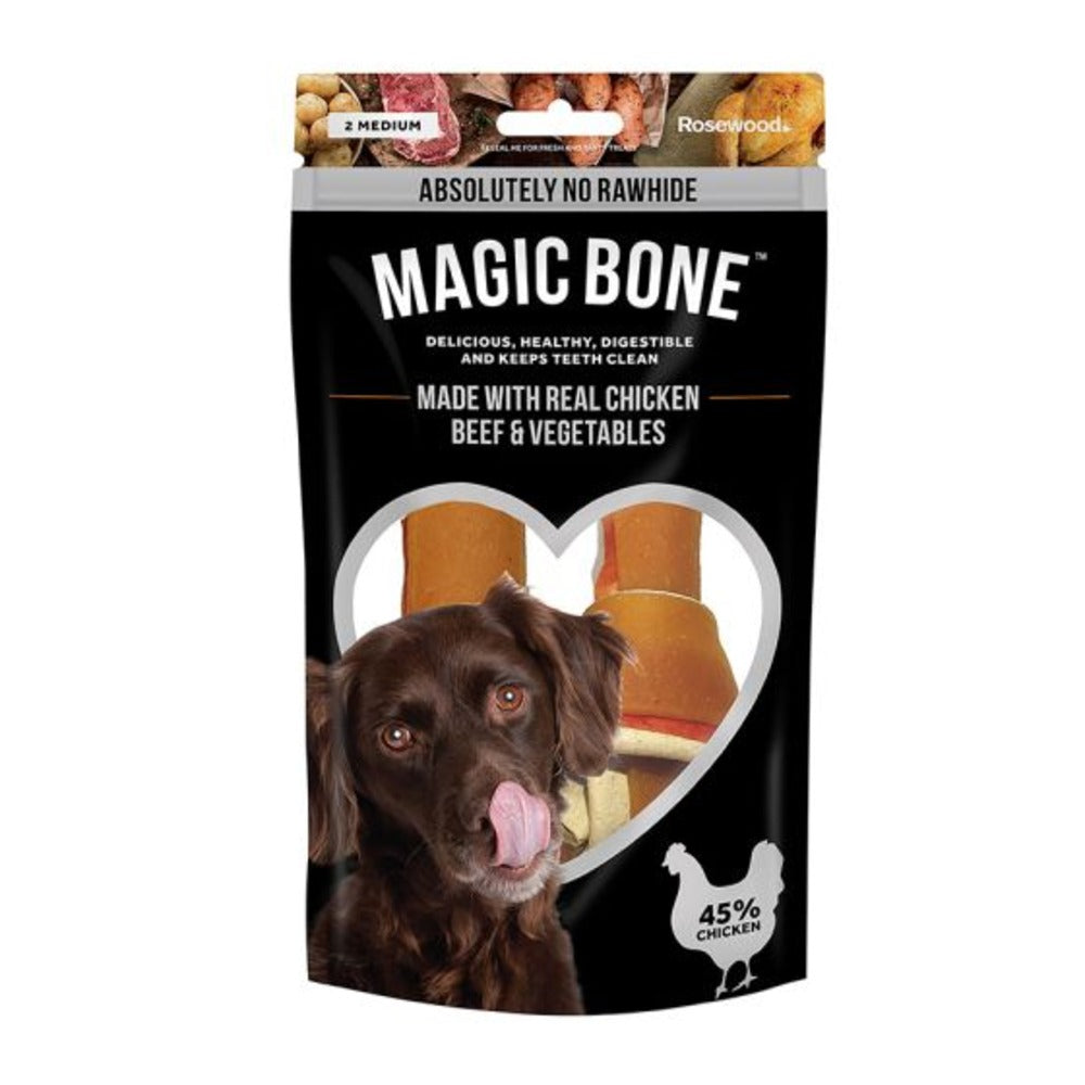 ROSEWOOD Magic Bone Dog Treats With Chicken (140gr)