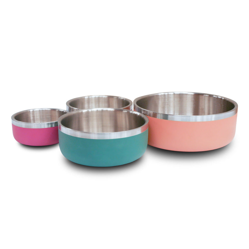 SALUKI Double Wall Stainless Steel Bowl ( Various Colors )