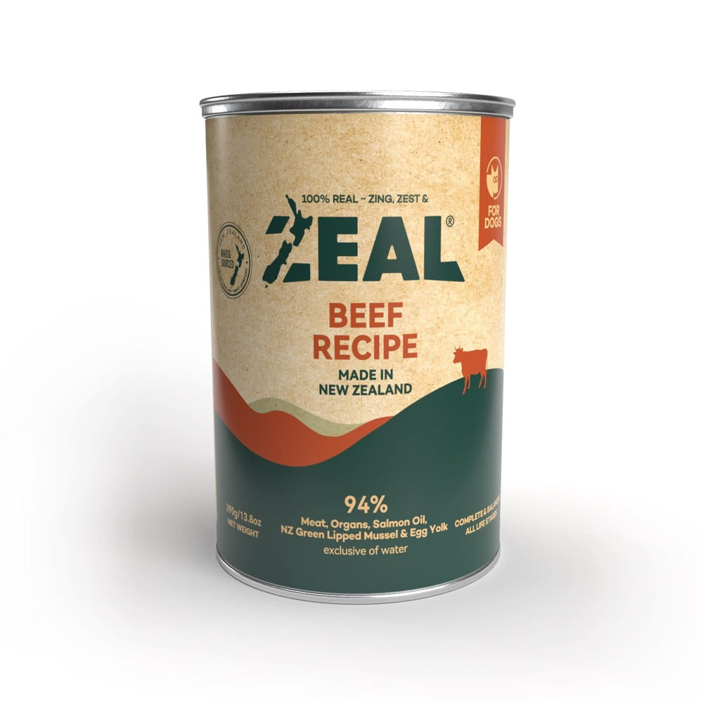 ZEAL Grain Free Beef Recipe Dog Wet Food (390 gr)