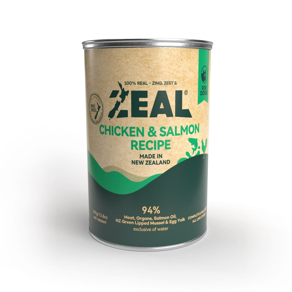 ZEAL Grain Free Chicken & Salmon Recipe Dog Wet Food (390 gr)