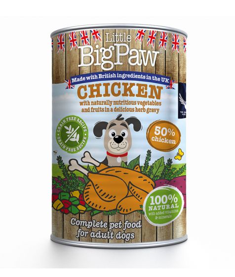 LITTLE BIG PAW Adult Dog Various Flavours (390 gr Tin)
