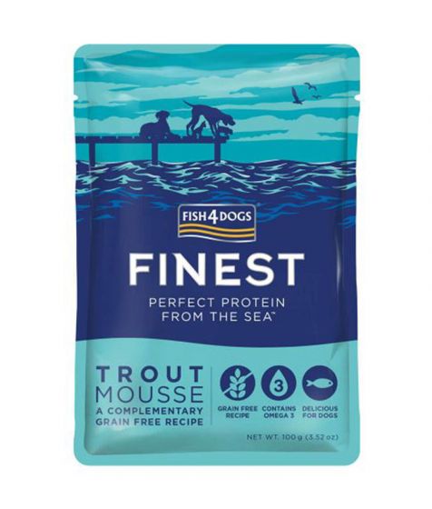FISH4DOGS Finest Mousse Various Flavours (100gr Pouch)