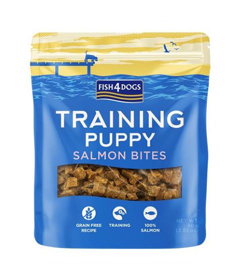 FISH4DOGS Training Puppy Salmon Bites Treats (80gr)
