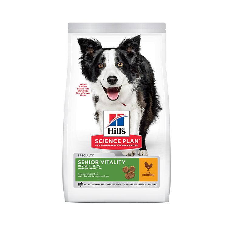 HILL'S Science Plan Senior Vitality Medium Breed Chicken & Rice